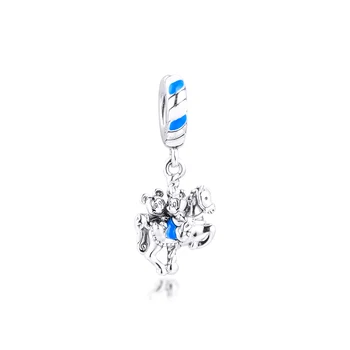 

GPY 2020 Summer Mickey & Minnie Carousel Charms 925 Original Fit Pandora Bracelet Sterling Silver Charm Beads for Jewelry Making