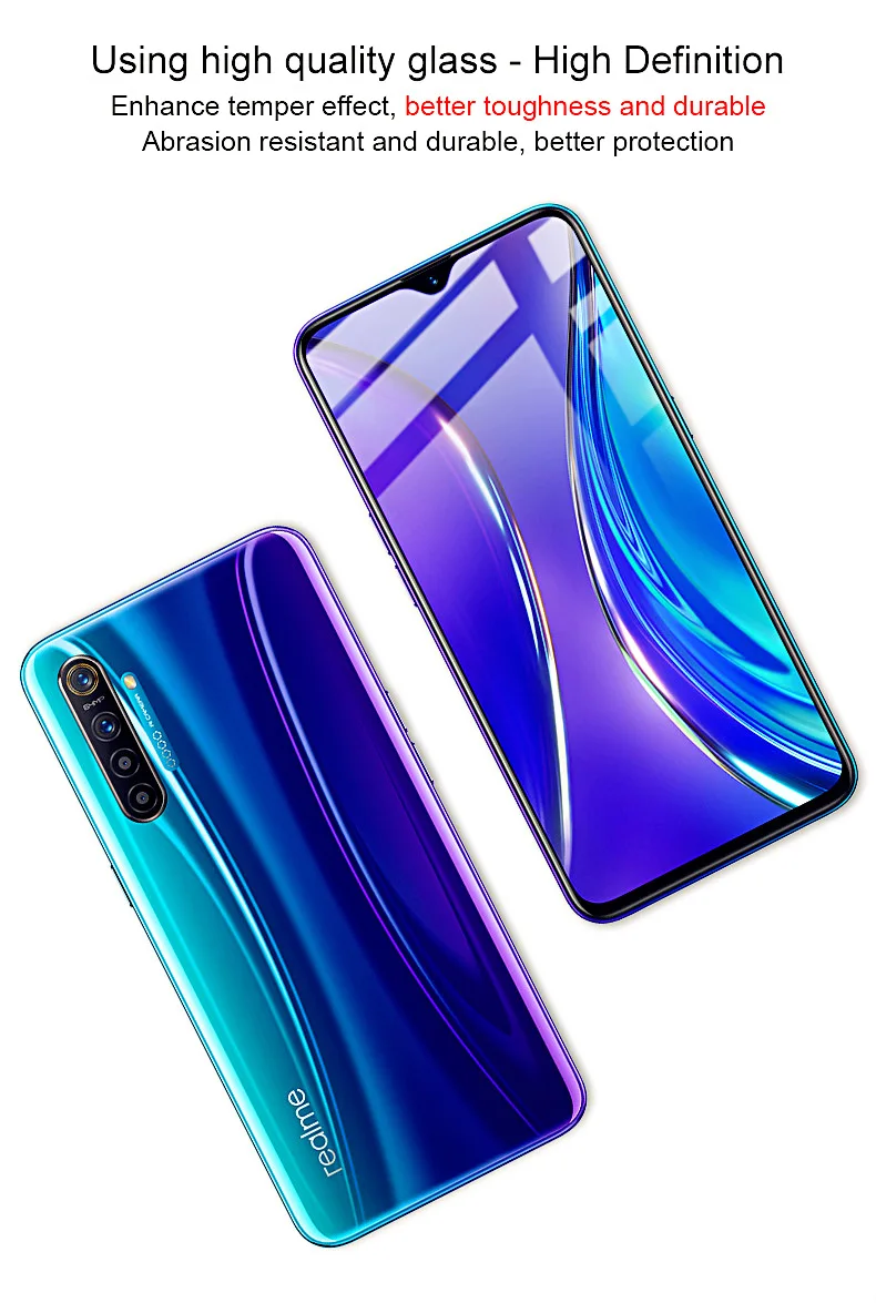 Высококачественный защитный чехол для OPPO Realme X2 XT K5 Рено Ace защитная пленка из закаленного стекла защитная пленка Imak pro+ версия с полным покрытием экрана протектор AB Клей