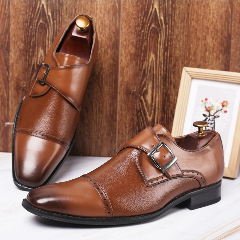 Retro Men Formal Shoes Office Dress Loafers Plus Size Leather Mens Wedding Party Classic Zapatos De Hombre | Обувь