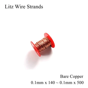 

0.1mm x 140 150 160 180 200 230 250 500 Strand Litz Copper Wire Shares Litz Cable Strands Multi-strand Polyurethane Enameled 0.1