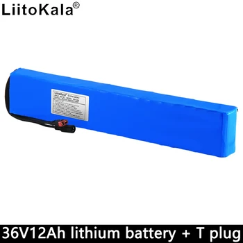 

liitokala 36v lithium battery for electric bikes 12Ah large capacity scooter battery built-in BMS high power 500W T plug