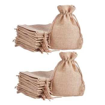 

20pcs Linen Jute Drawstring Gift Bags Sacks Wedding Birthday Party Favors Drawstring Gift Bags Baby Shower Supplies