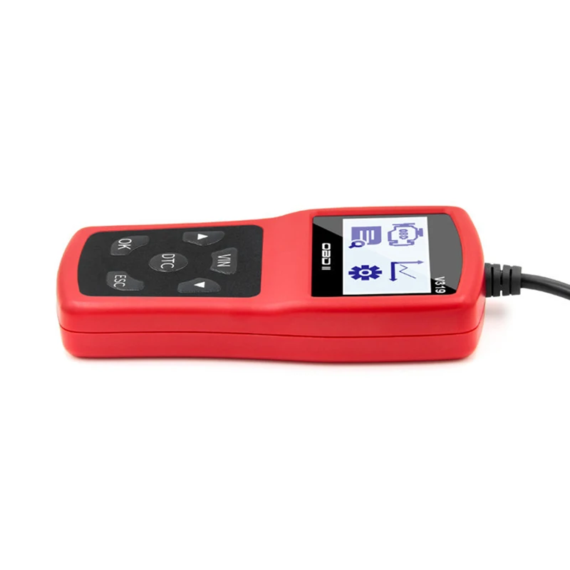 V319 Автомобильный сканер инструмент EOBD OBD2 многоязычный диагностический двигатель код ошибки считыватель