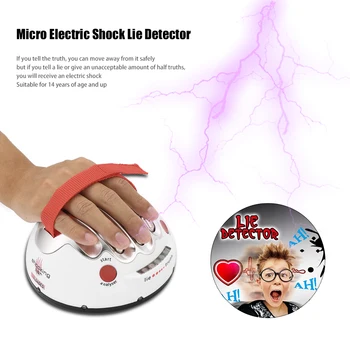 

Funny Test Tricky Adjustable Adult Micro Electric Shock Lie Detector Shocking Liar Truth Party Game Consoles Gifts Toy