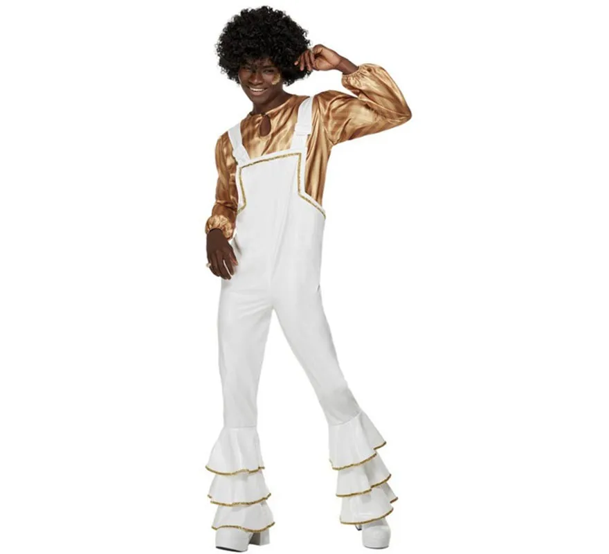 preocupación aceptar Cabeza Disfraz Glamuroso de los años 70 Blanco para hombre - Años 60, 70 y 80/Disco  - Disfraces para adultos - AliExpress