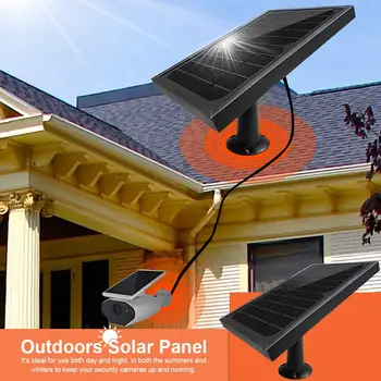 

2020 New 10ft Solar Panel For Security Camera 5W Wall Mount Outdoor Weatherproof Solar Power Charging Panel For Home System