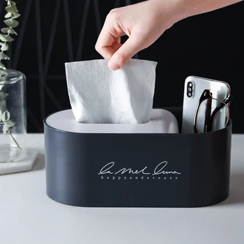 

Nordic Style Simple Paper Box Tissue Box Home Living Room Creative Paper Box Tea Table Remote Control Storage Box Roll Tray