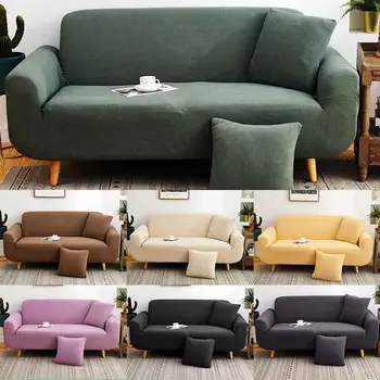 

49 solid color fabric sofa cover Universal stretch all-inclusive Slipcover couch cover for Living Room 1/2/3/4-seater
