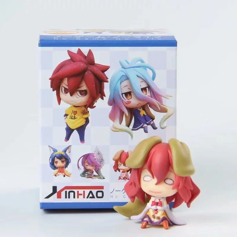 Anime Figure No Game No Life Shiro Sora Jibril Steve PVC Action Figures Collectible Model Toys Doll 6pcsset (2)