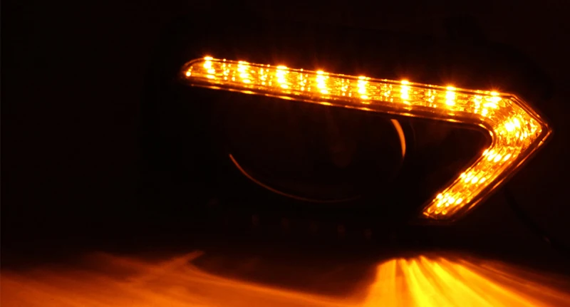 2 шт. для Nissan X-TRAIL Rogue- Светодиодный дневной ходовой светильник DRL Автомобильная противотуманная фара 6000K белый светильник желтый светильник