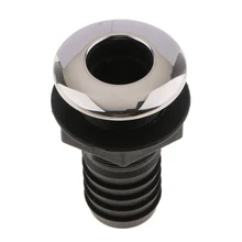 Черный металл лодка через корпус фитинг сливной соединитель для 30 мм шлангов