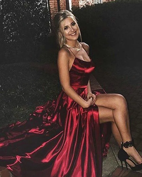 

Elegant open-back A-line ball gown with high slits plus size and long vest can be customized in a variety of colors and sizes