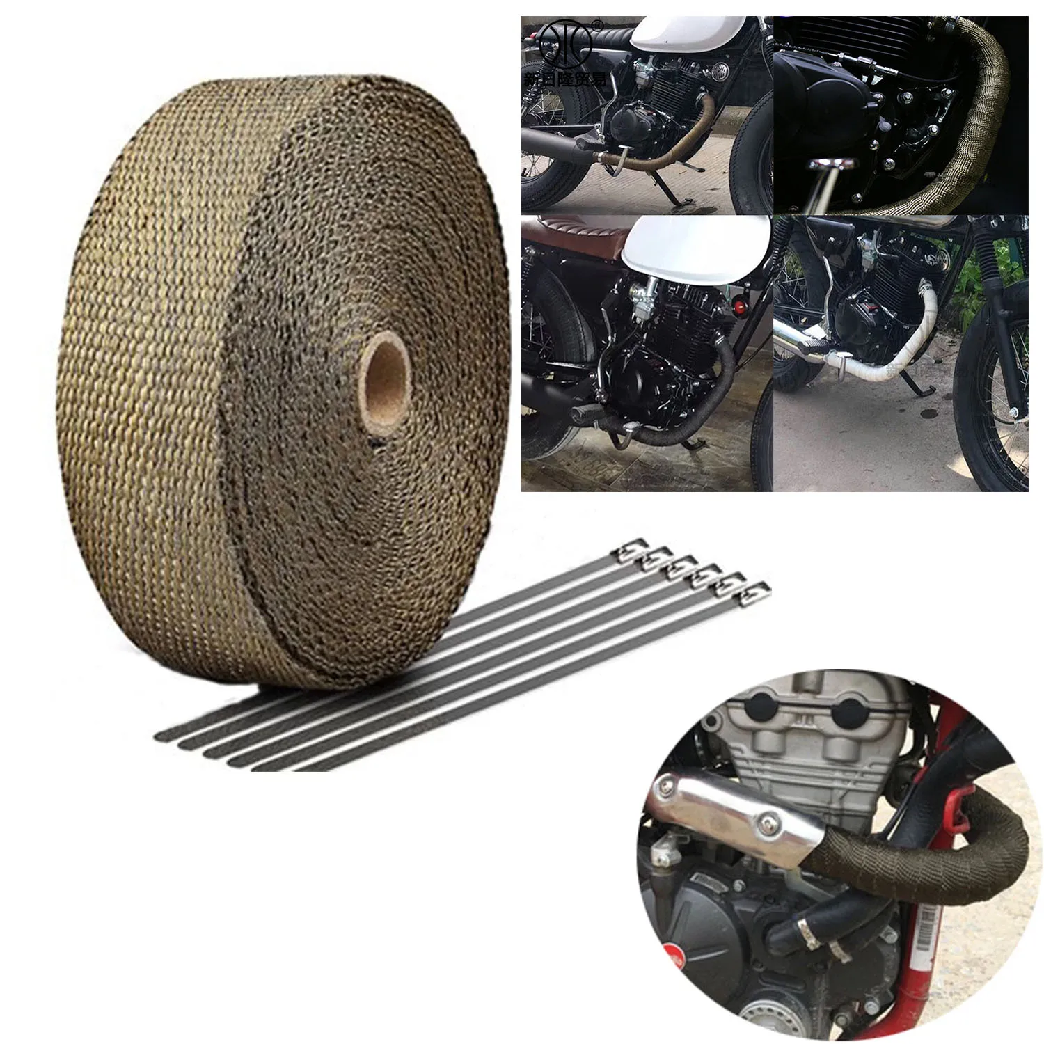 Other Motorcycle Parts 5cm*5/10/15/20M Car Motorcycle Exhaust Thermal