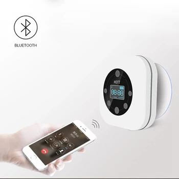 

HOTT S603 Mini Portable Waterproof Wireless Bluetooth Speaker Hands-Free FM Radio for Bathroom White