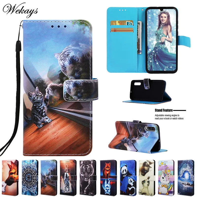 Кожаный чехол для Samsung Galaxy A7 2019 мультяшный A10 A10e A20 A20e A30 A40 A40s A50 A70 оболочка |