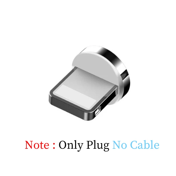 Магнитный кабель 3а 1 м, светодиодный кабель Micro usb type C, магнитный usb-кабель для зарядки iPhone X 7 huawei samsung, зарядный кабель для мобильного телефона - Цвет: Only IOS Plug