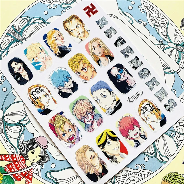 TSC-293 TSC-287 Japanese cartoon anime clown character 3D Back glue Nail Art Stickers Decals Sliders Nail ornament decoration TSC-130 N