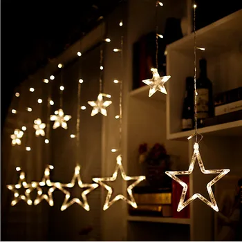 

Christmas Lantern Christmas Decoration with Star-shaped Colored LED/neon Light String EU / US Plug Home Decoration Accessories