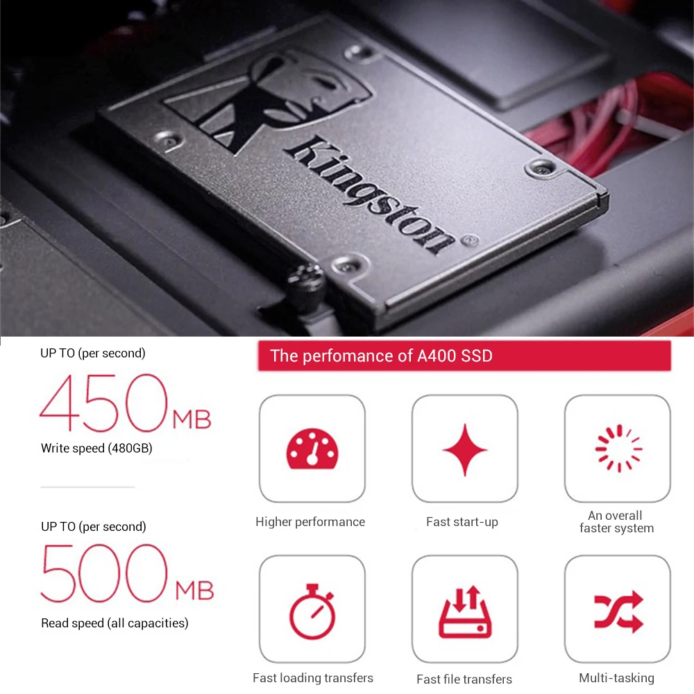 Kingston Sata 3 Disco Ssd 240gb 480gb 120gb A400 Internal Solid State