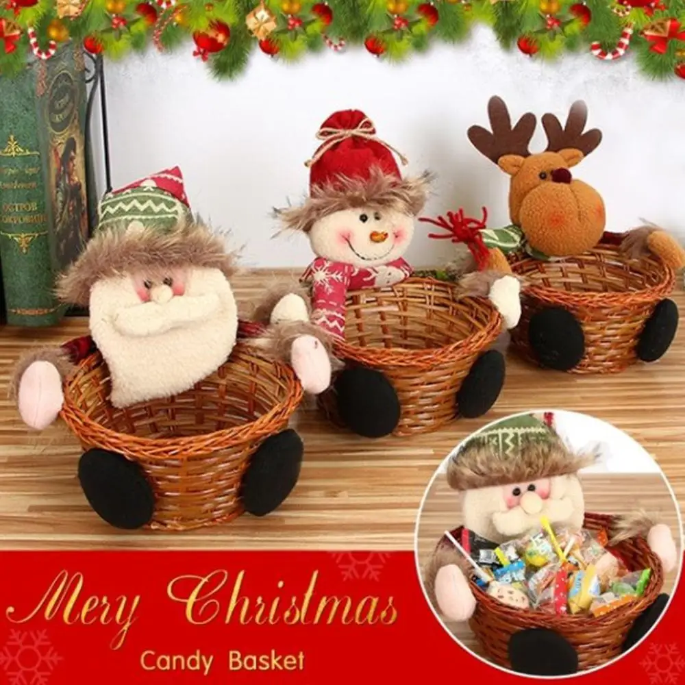 Рождественские конфеты корзина для хранения Бар КТВ Рождество Фруктовая корзина для хранения Новогодние украшения оптом