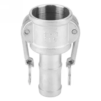 

316 Stainless Steel Type C Camlock Adapter Coupling Female End With Male Barb DN25 G1 Operation Easy and Convenient