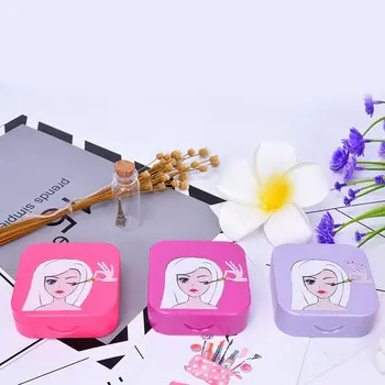 

New Arrival Girl Women Wholesale False Eyelashes Box ABS Plastic Embossed Craft Eyelash Storage Container 2019 High Quality M3