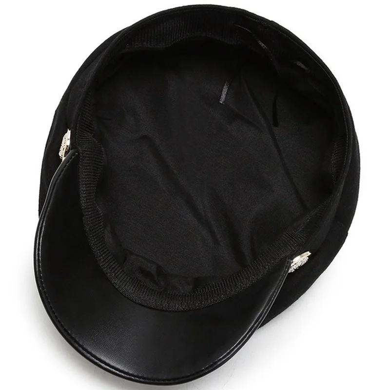 Autumn fashion Cotton women hat British style warm retro newsboy caps military octagonal cap female visor caps