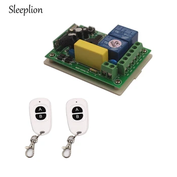 

Sleeplion AC 220V 2CH 10A Relay RF Wireless Remote Control Light Switch System Receiver With 2-Button controller 315MHz 433MHz
