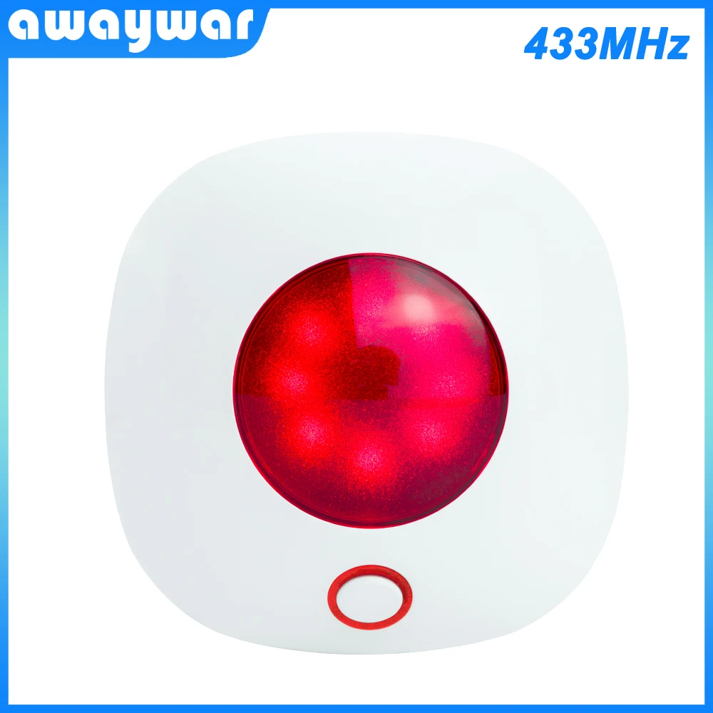 Беспроводная сирена Awaywar 433 МГц мигающий сигнал красный светильник