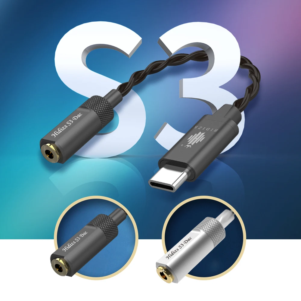 HIDIZS S3 Portable Headphone Amp/USB C DAC/Audio Amplifier for Android/Windows/MacOSX System Smartp