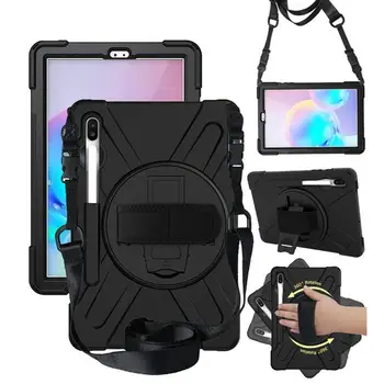 

Luxury Tablet Case For Samsung Galaxy Tab S6 10.5" 2019 SM-T860 T865 Cover Shock-proof Heavy Rugged Hard Rubber PC Case+Film+Pen