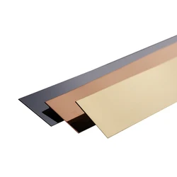 Bandes de bordure de plafond en acier inoxydable, lignes décoratives, fond en titane noir, bandes métalliques, accessoires de décoration 