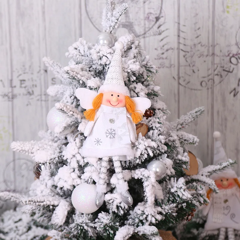 Милый ангел девушка ткань кукла Рождественская елка кулон Висячие Орнамент Merry Рождественская вечеринка украшение дома Рождественский подарок год - Цвет: style 19