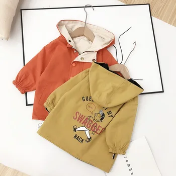 

Girls mid-length windbreaker, little girl autumn clothing, 2020 new children's western style double-sided baby girl coat