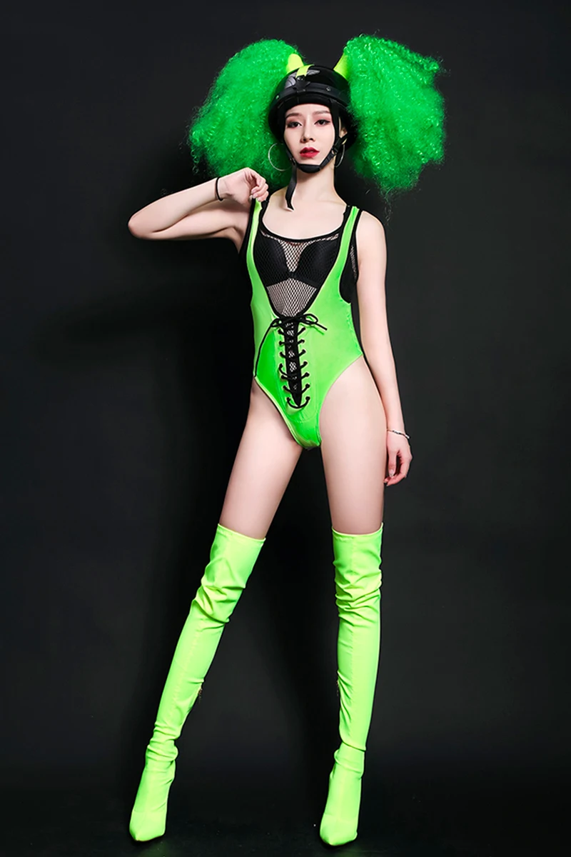 Bodysuit Women Dj Singer Певица Сценическое платье Ds Костюм Новое сексуальное танцевальное платье Ночной клуб Джазовый танцевальный костюм Комбинезон