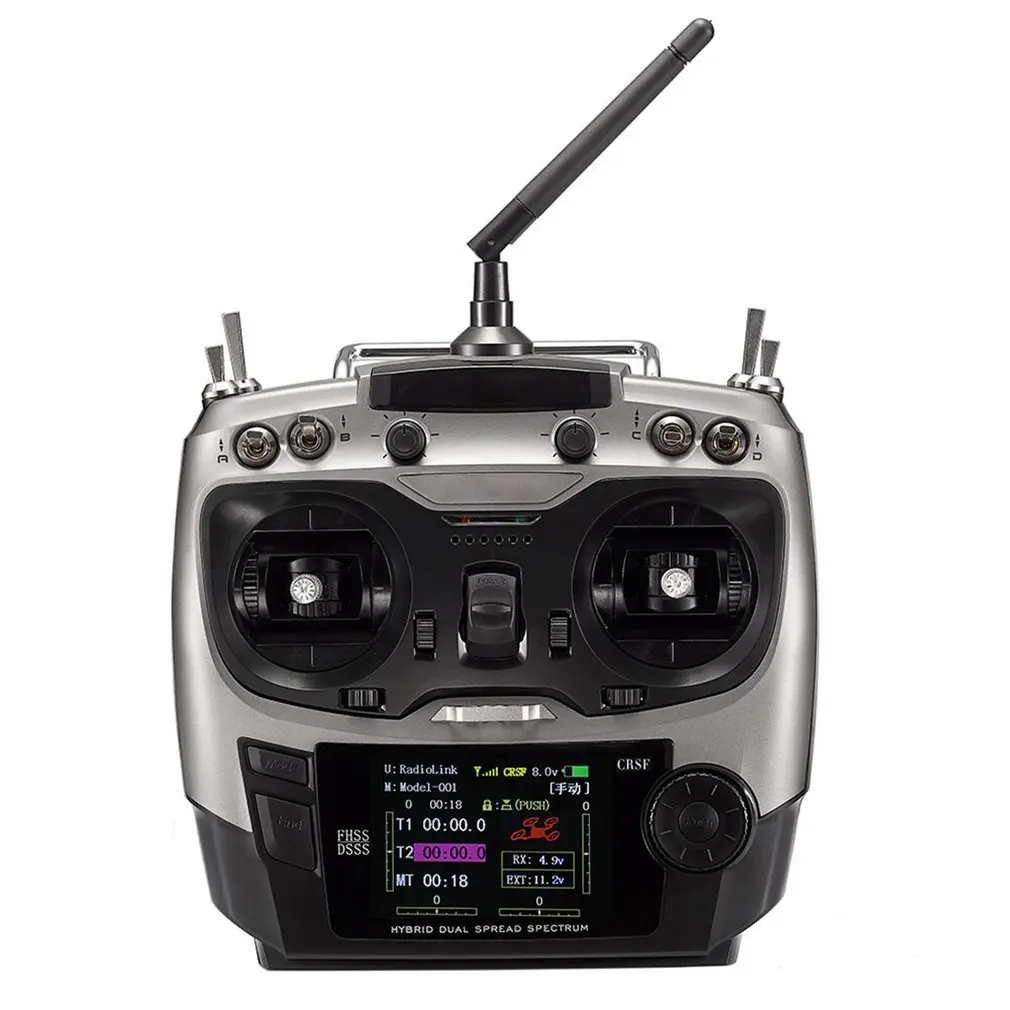 

Radiolink AT9S Pro 10/12CH RC Transmitter with Receiver R9DS 2.4G Radio Controller for Drone Multicopter Helicopter
