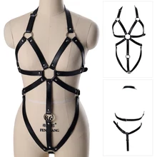 Комплект кожаного нижнего белья с ремнем, черный комплект, бюстгальтер, сексуальный Harajuku, панк, готический Фетиш, танцевальное белье, пояс для подвязок для женщин