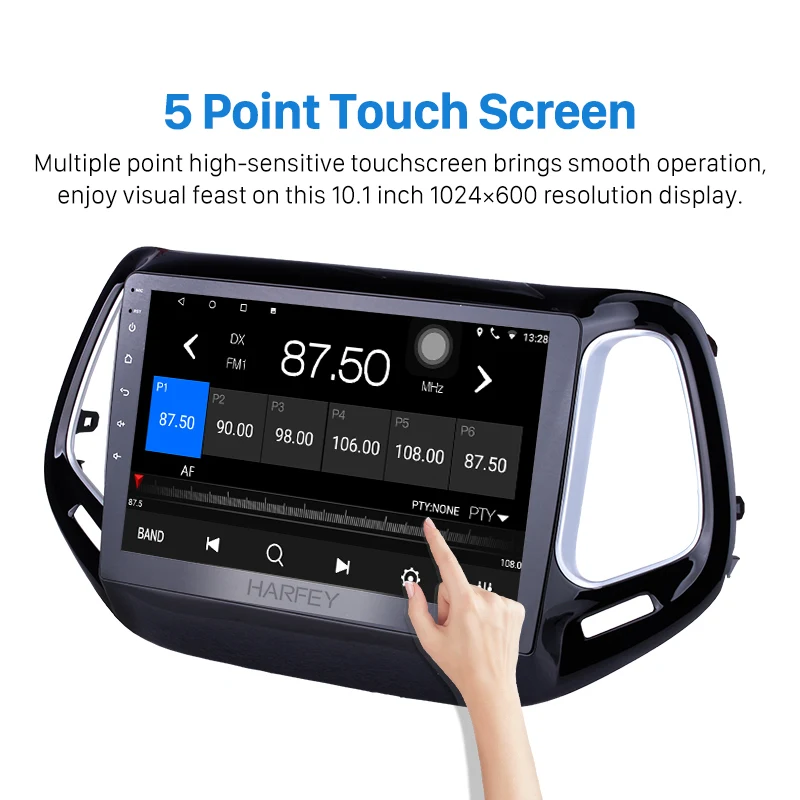Clearance Harfey Car Navi HD 2Din Android9.0 GPS 10.1" Auto Stereo for Jeep Compass 2017 Head Unit Support DVR OBD2 SWC USB Bluetooth WIFI 1 Clearance Harfey Car Navi HD 2Din Android9.0 GPS 10.1" Auto Stereo for Jeep Compass 2017 Head Unit Support DVR OBD2 SWC USB Bluetooth WIFI 1