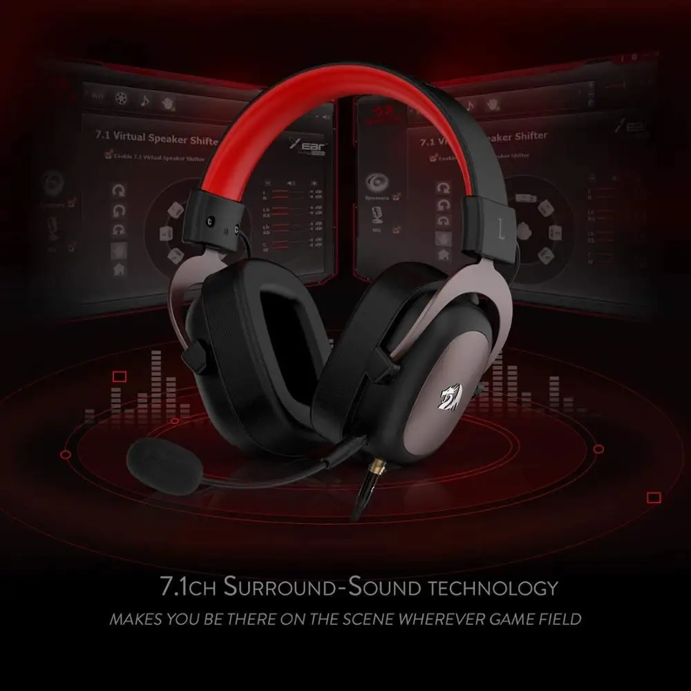 Redragon H510 Zeus wired game headset 7.1 Surround sound memory foam ear pad with removable microphone for PC/PS4 and Xbox One Redragon H510 Zeus wired game headset 7.1 Surround sound memory foam ear pad with removable microphone for PC/PS4 and Xbox One