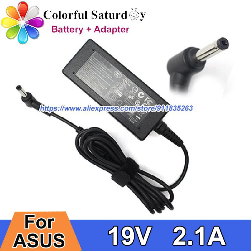 Оригинал для ASUS PA-1400-11 19V 2.1A адаптер переменного тока EXA0901XH EEE PC 1005P UEX30 U20 UX30 EPC UX50 UX310K