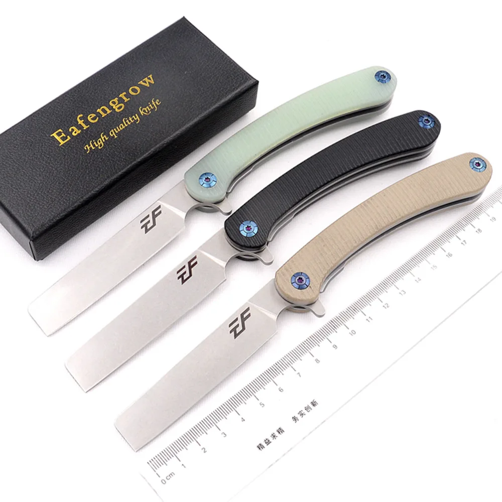 

Eafengrow EF939 Real D2 Blade G10 Handle ball bearing Tactical Razor Camping Pocket Hunting Outdoor EDC Tool Folding Knife