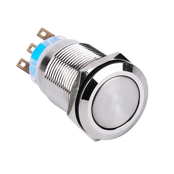 

Latching Momentary 19mm Mounting 3PIN 1NO1NC Brass Nickel Metal Push Button Switch