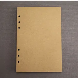 Premium 90-Page 6-Hole Loose Leaf Refill Paper for Spiral Notebooks and Journals, Available in A5, A6, and A7 Sizes (Yellow craft)