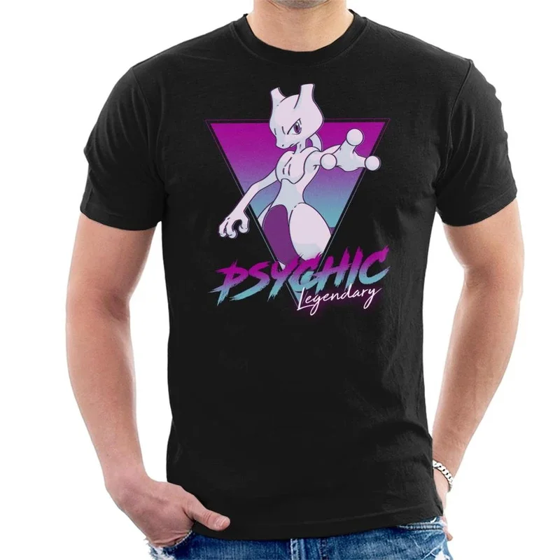 Новая печатная забавная Мужская экстрасенсорная легендарная Mewtwo футболка