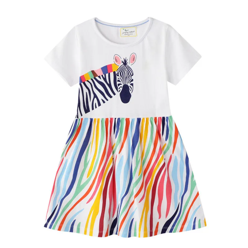 Jumping Meters New 2022 Princess Party Girls Dresses Summer Cotton Kids Clothing Fashion Hot Selling Children's Dress Tops | Детская