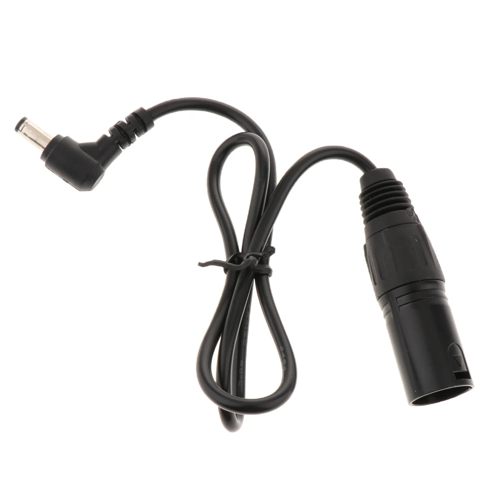 DC5.5mm x 2.1mm Male Plug to 4 Pins XLR Male Connector DC Power Adapter Cable Wire - 60cm Length