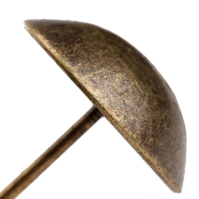 100 Chiodi Per Tappezzeria In Ottone Vintage - 11x17mm, Per Mobili E Decorazione