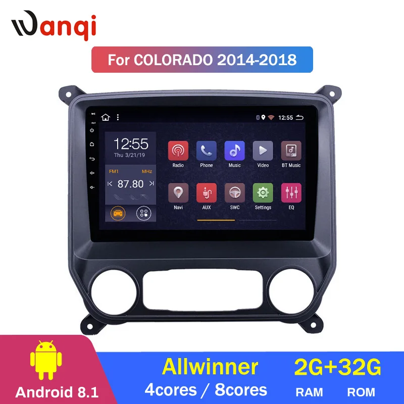 Best 8 Cores Android 8.1 Factory direct sales 2.5D screen  car DVD radio gps player for Chevrolet Colorado 2014-2018 Support RDS 0