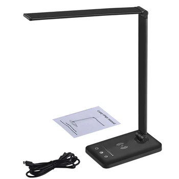 

Multifunctional LED Desk Lamp with Wireless Charger, USB Charging Port, 5 Lighting Modes,5 Brightness Levels, Sensitive Control,