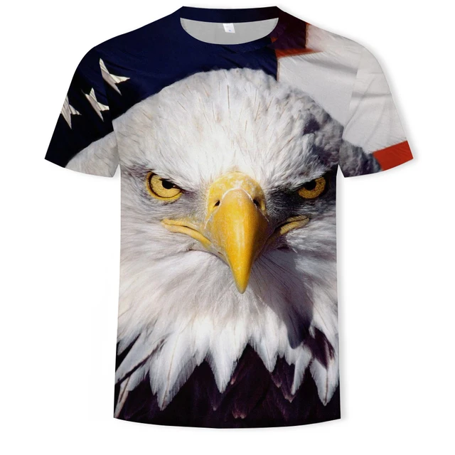 2021 Summer Fashion New Wings Flying Eagle 3D Printed Pattern Men's Trend Short Sleeve Casual T-shirt Top T2168